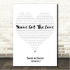 Candi Staton You've Got The Love Simple Heart Pale Grey Song Lyric Wall Art Canvas Framed Print