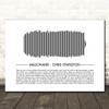 Chris Stapleton Millionaire Sound Wave Minimal Song Lyric Wall Art Canvas Framed Print