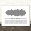 Chris Stapleton Starting Over Sound Wave Minimal Song Lyric Wall Art Canvas Framed Print