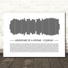 Coldplay Adventure Of A Lifetime Sound Wave Minimal Song Lyric Wall Art Canvas Framed Print