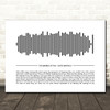 Curtis Mayfield The Makings of You Sound Wave Minimal Song Lyric Wall Art Canvas Framed Print