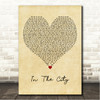Chris Brown In The City Vintage Heart Song Lyric Wall Art Canvas Framed Print
