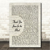 Charity Gayle Thank You Jesus for the Blood Vintage Script Song Lyric Wall Art Canvas Framed Print