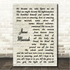 Chris Tomlin Jesus Messiah Vintage Script Song Lyric Wall Art Canvas Framed Print