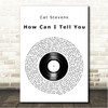 Cat Stevens How Can I Tell You Vinyl Record Song Lyric Wall Art Canvas Framed Print