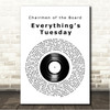 Chairmen of the Board Everythings Tuesday Vinyl Record Song Lyric Wall Art Canvas Framed Print