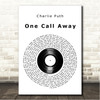 Charlie Puth One Call Away Vinyl Record Song Lyric Wall Art Canvas Framed Print