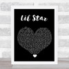 Kelis Lil Star Black Heart Song Lyric Quote Music Print