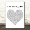 Christina Aguilera Aint No Other Man White Heart Song Lyric Wall Art Canvas Framed Print