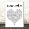 Citizen Soldier Irreplaceable White Heart Song Lyric Wall Art Canvas Framed Print