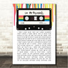 Descendents We 80's Retro Cassette Paint Drip Song Lyric Wall Art Canvas Framed Print