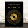 Donny Hathaway The Ghetto Black & Gold Vinyl Record Song Lyric Wall Art Canvas Framed Print