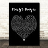 Danny Wilson Marys Prayer Black Heart Song Lyric Wall Art Canvas Framed Print