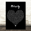 Dave Matthews Band Mercy Black Heart Song Lyric Wall Art Canvas Framed Print