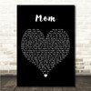 Donna Taggart Mom Black Heart Song Lyric Wall Art Canvas Framed Print