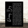 Daniel ODonnell Danny Boy Black Script Song Lyric Wall Art Canvas Framed Print