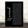 Deaf Havana Nevermind Black Script Song Lyric Wall Art Canvas Framed Print