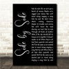 Dean Martin Side by Side Black Script Song Lyric Wall Art Canvas Framed Print