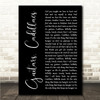 Dwight Yoakam Guitars, Cadillacs Black Script Song Lyric Wall Art Canvas Framed Print