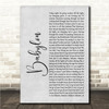 David Gray Babylon Grey Rustic Script Song Lyric Wall Art Canvas Framed Print