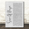 Duran Duran Save A Prayer Grey Rustic Script Song Lyric Wall Art Canvas Framed Print