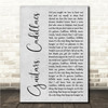 Dwight Yoakam Guitars, Cadillacs Grey Rustic Script Song Lyric Wall Art Canvas Framed Print