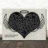 Depeche Mode Enjoy The Silence Heart Angel Wings Halo Memorial Song Lyric Wall Art Canvas Framed Print