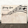 Donny Osmand Young Love Landscape Wavy Music Notes Song Lyric Wall Art Canvas Framed Print