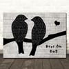 Dave Matthews Band Here On Out Lovebirds Music Script Song Lyric Wall Art Canvas Framed Print