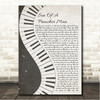 Dusty Springfield Son Of A Preacher Man Rustic Grey Piano Script Song Lyric Wall Art Canvas Framed Print