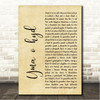 Dafydd iwan Yma o hyd Rustic Script Song Lyric Wall Art Canvas Framed Print