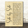 Dean Martin Side by Side Rustic Script Song Lyric Wall Art Canvas Framed Print