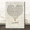Deacon Blue Loaded Script Heart Song Lyric Wall Art Canvas Framed Print