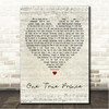 Don Broco One True Prince Script Heart Song Lyric Wall Art Canvas Framed Print