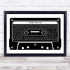 Guns N' Roses Think About You Black & White Music Cassette Tape Song Lyric Print
