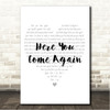Dolly Parton Here You Come Again Simple Heart Pale Grey Song Lyric Wall Art Canvas Framed Print