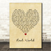 D-side Real World Vintage Heart Song Lyric Wall Art Canvas Framed Print