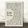Dave Matthews Band You Might Die Trying Vintage Script Song Lyric Wall Art Canvas Framed Print