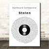 Dashboard Confessional Stolen Vinyl Record Song Lyric Wall Art Canvas Framed Print
