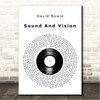 David Bowie Sound And Vision Vinyl Record Song Lyric Wall Art Canvas Framed Print