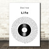 Desree Life Vinyl Record Song Lyric Wall Art Canvas Framed Print