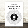 DPR IAN Diamonds + And Pearls Vinyl Record Song Lyric Wall Art Canvas Framed Print