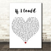 David Essex If I Could White Heart Song Lyric Wall Art Canvas Framed Print