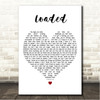 Deacon Blue Loaded White Heart Song Lyric Wall Art Canvas Framed Print