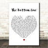 Depeche Mode The Bottom Line White Heart Song Lyric Wall Art Canvas Framed Print