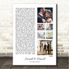 Ed Sheeran Perfect 3 or 6 Square Wedding Photos White Side Script Song Lyric Wall Art Canvas Framed Print