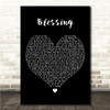 Etana Blessing Black Heart Song Lyric Wall Art Canvas Framed Print