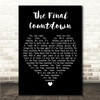Europe The Final Countdown Black Heart Song Lyric Wall Art Canvas Framed Print