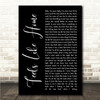 Edwina Hayes Feels Like Home Black Script Song Lyric Wall Art Canvas Framed Print