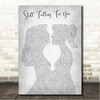 Ellie Goulding Still Falling For You Lesbian Women Gay Brides Couple Wedding Grey Song Lyric Wall Art Canvas Framed Print